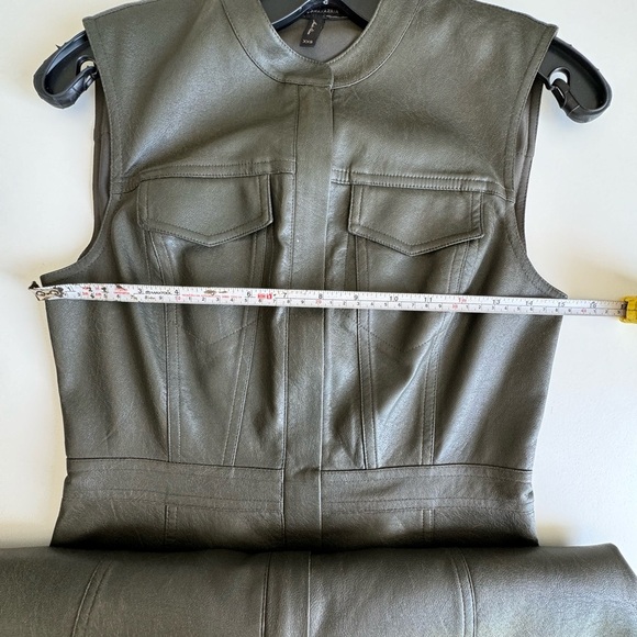 Bcbgmaxazria Allexandria Cocktail Dress Faux Leather Sleeveless XXS - Picture 8 of 9